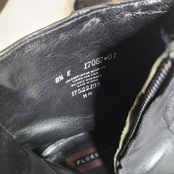 VTG Florsheim Black Leather Duke Boots Round Toe Men's 8.5 E Extra Wide Width - Picture 11 of 11